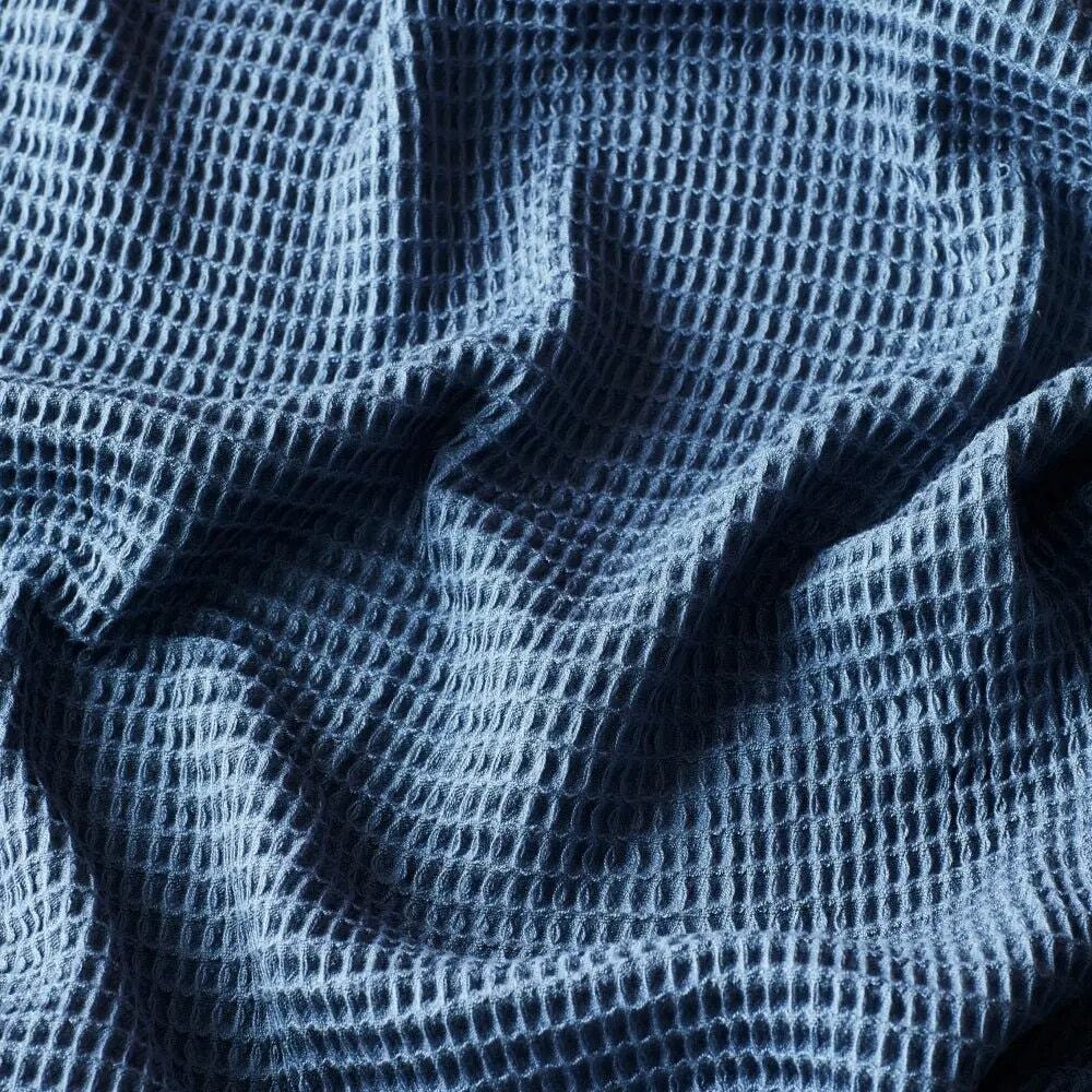 NEW Ettitude Textured Bamboo Waffle Throw Blanket Teal Blue 66" x 40"